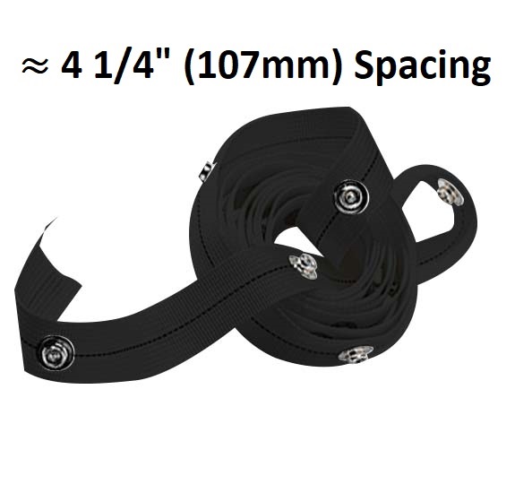 6-700-DM-00X17 | Drapery Motor Snap Tape for Ripplefold 4.25" (107mm) Spacing